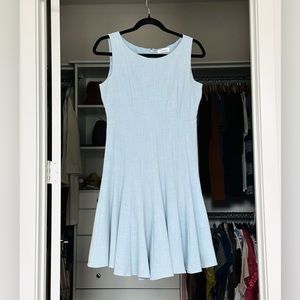 Calvin Klein Sky Blue Sleeveless Flared Midi Dress